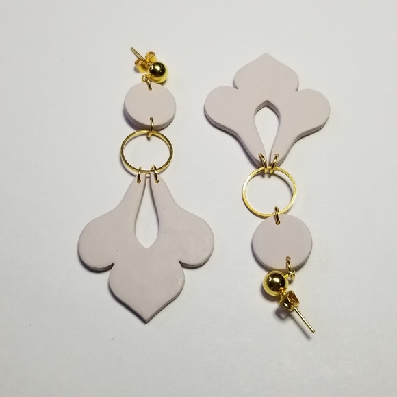 Handcrafted polymer clay earrings - Picture 2 of 2